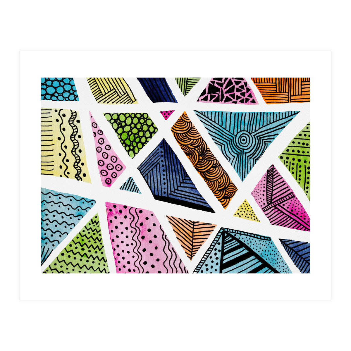 Geometric doodle pattern (Print Only)