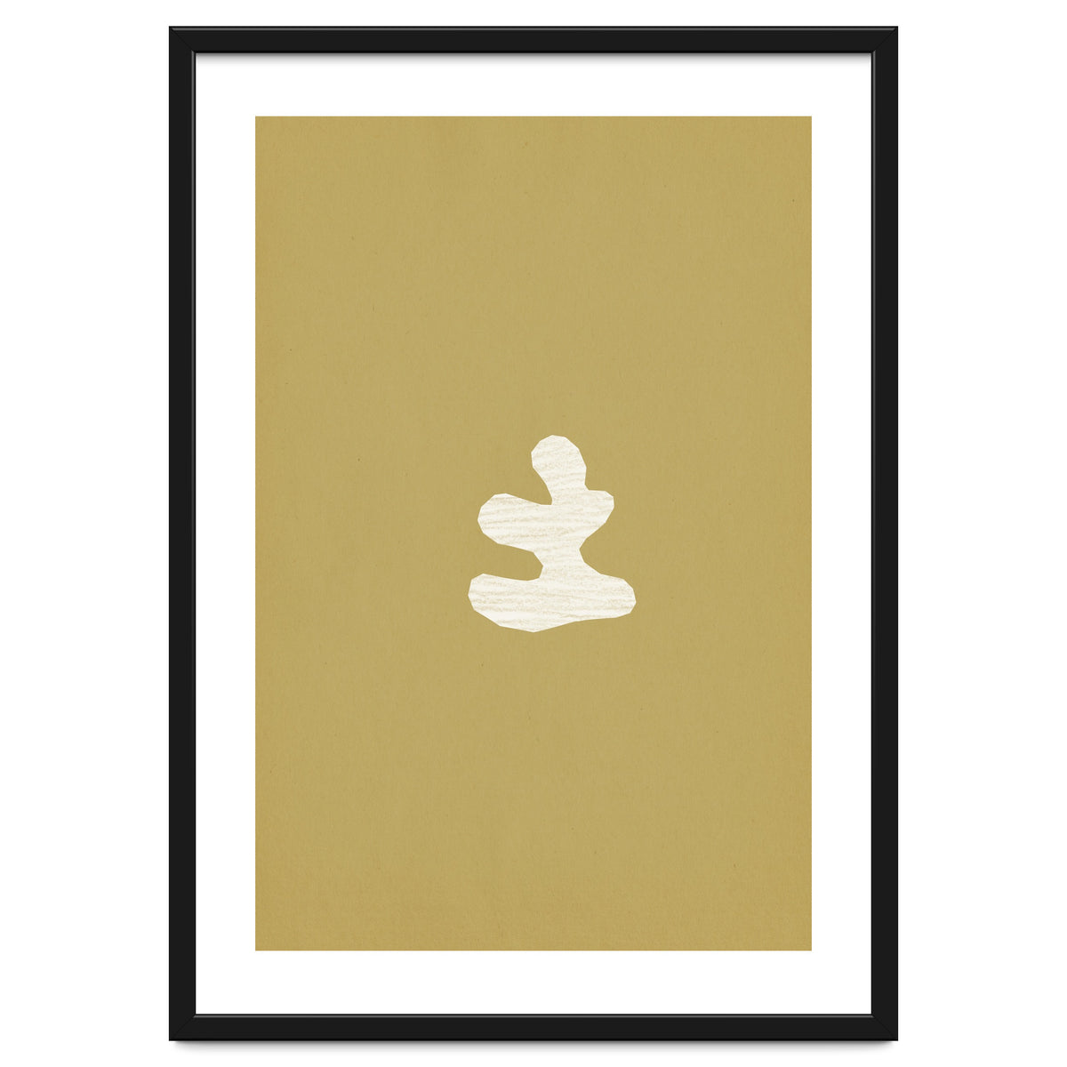 Olive green cut-out shapes