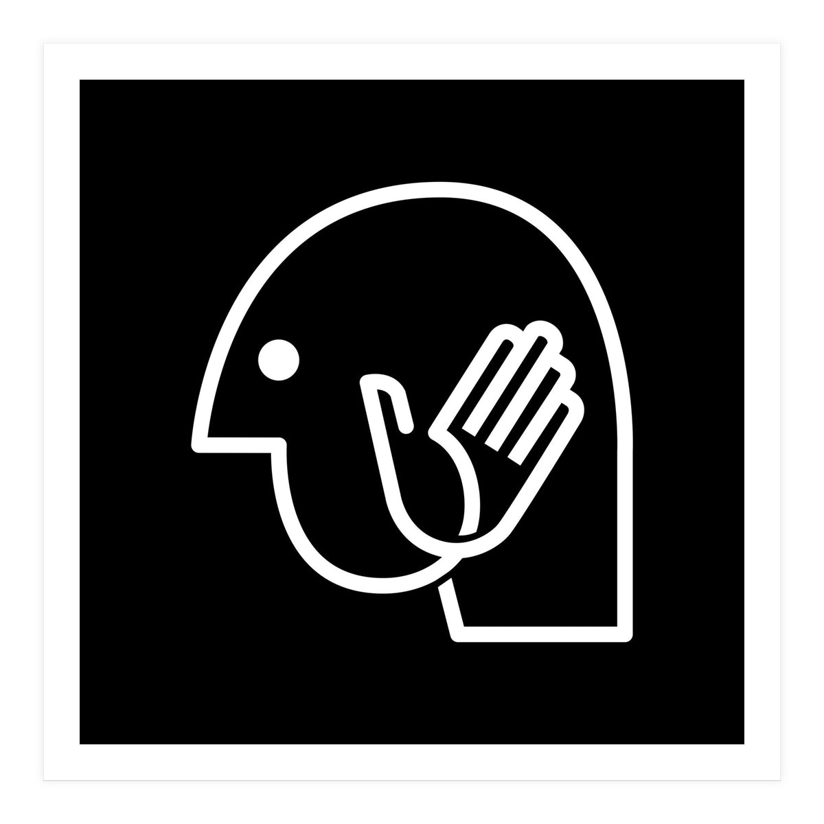 Head Hand_Black (Print Only)