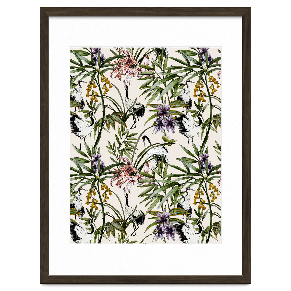 Asian crane pattern - 02