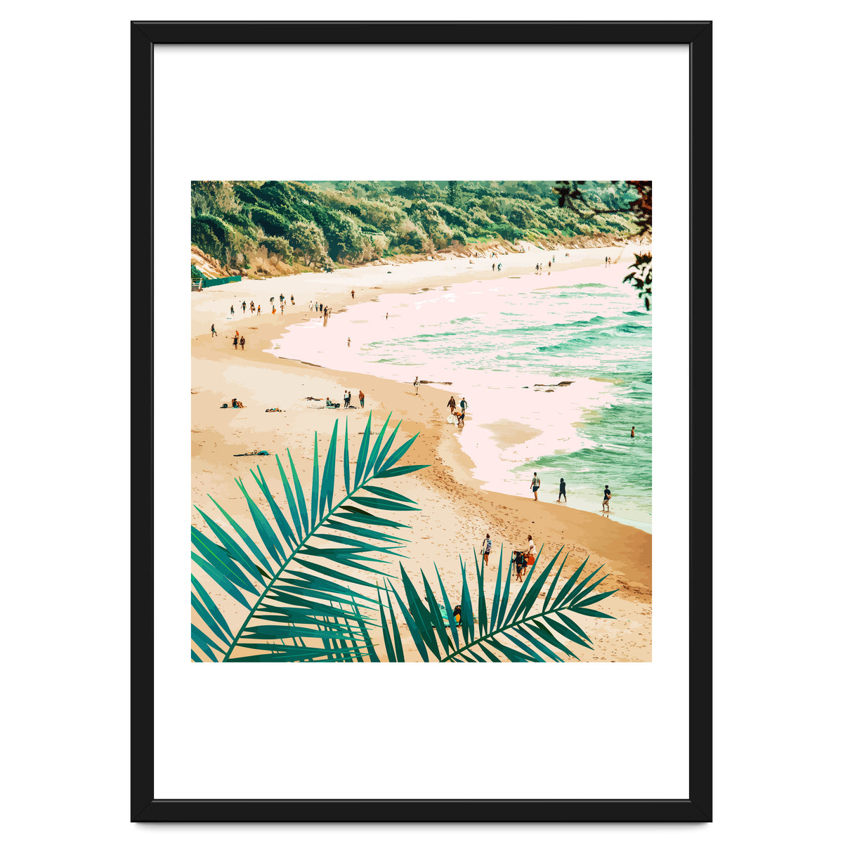 Beach Weekend | Pastel Ocean Sea Tropical Travel | Scenic Sand Palm People Boho Vacation