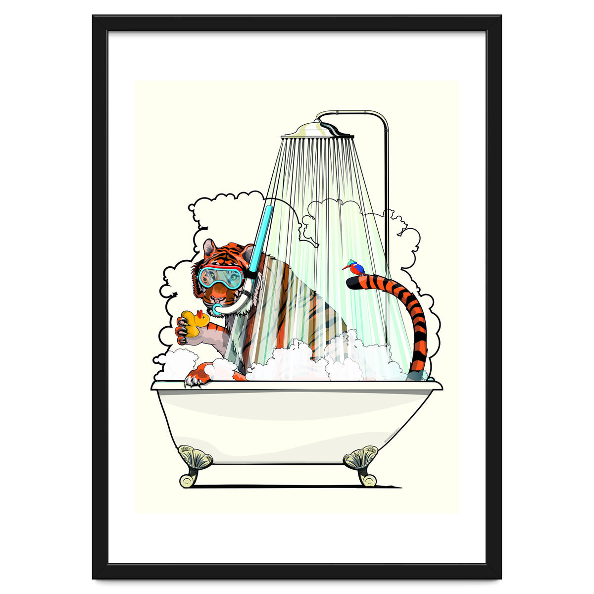 Tiger in the Bath, funny Bathroom Humour