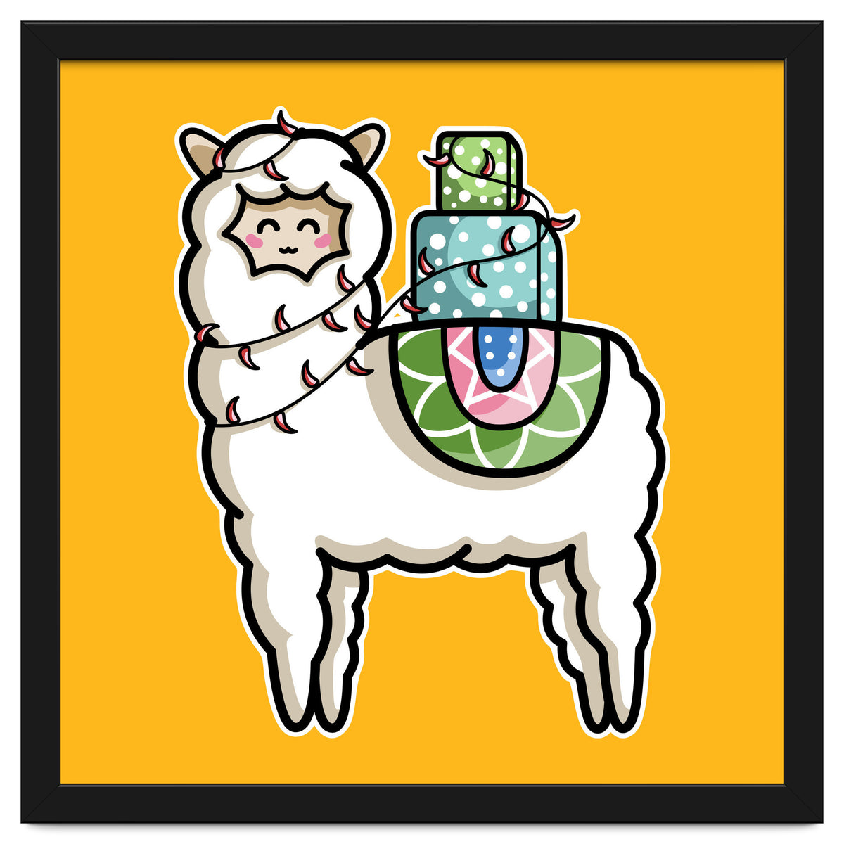 Kawaii Cute Gift Carrying Llama