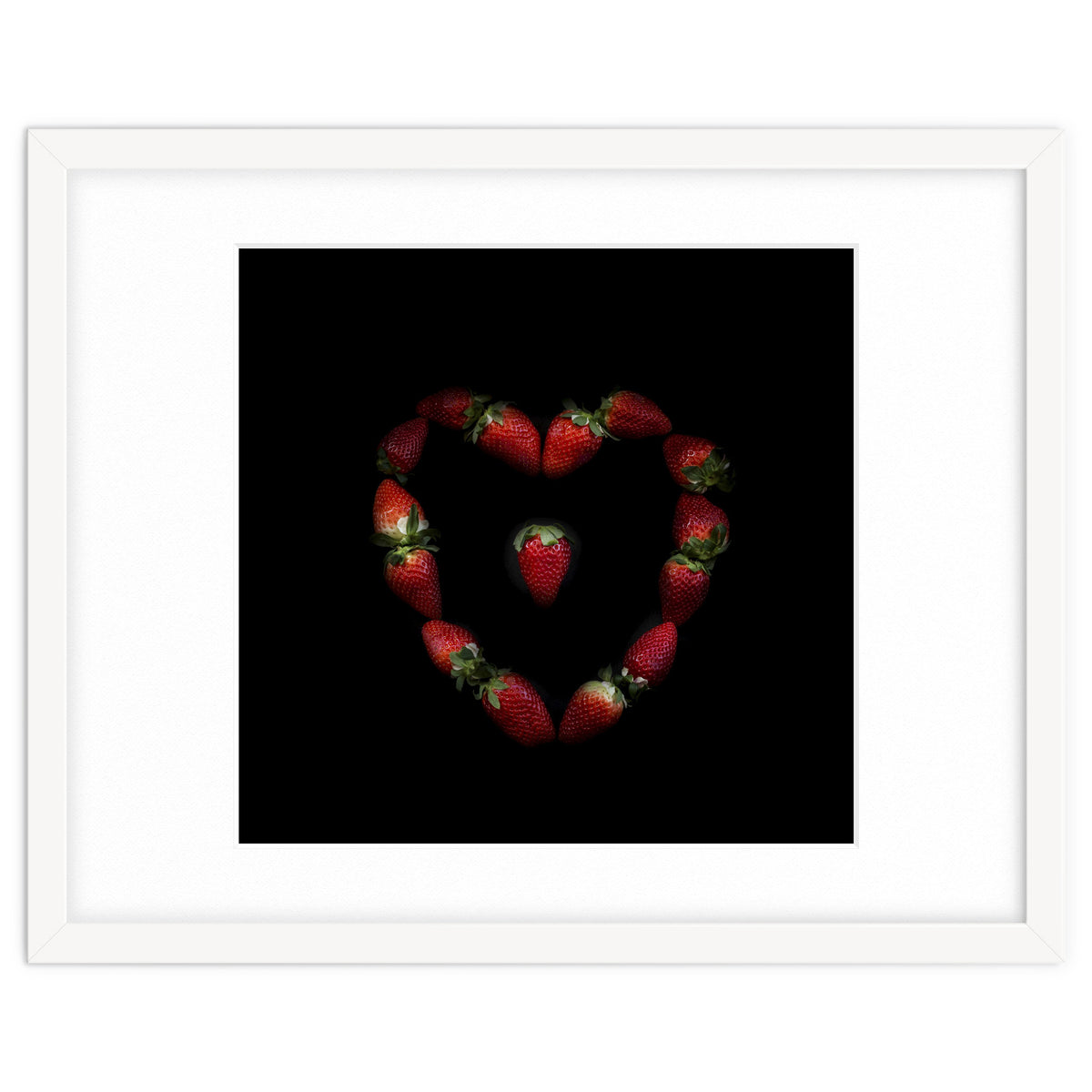 Heart of strawberries