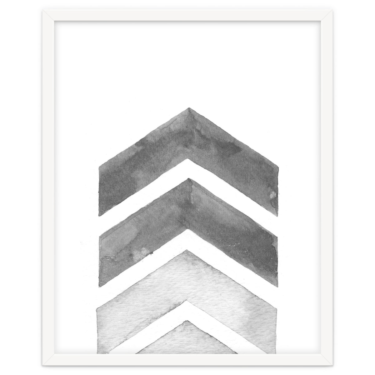 Grey Watercolor Chevron