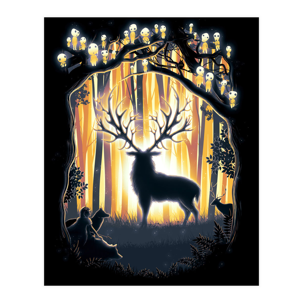 Deer God Please Save Our Forest (Print Only)