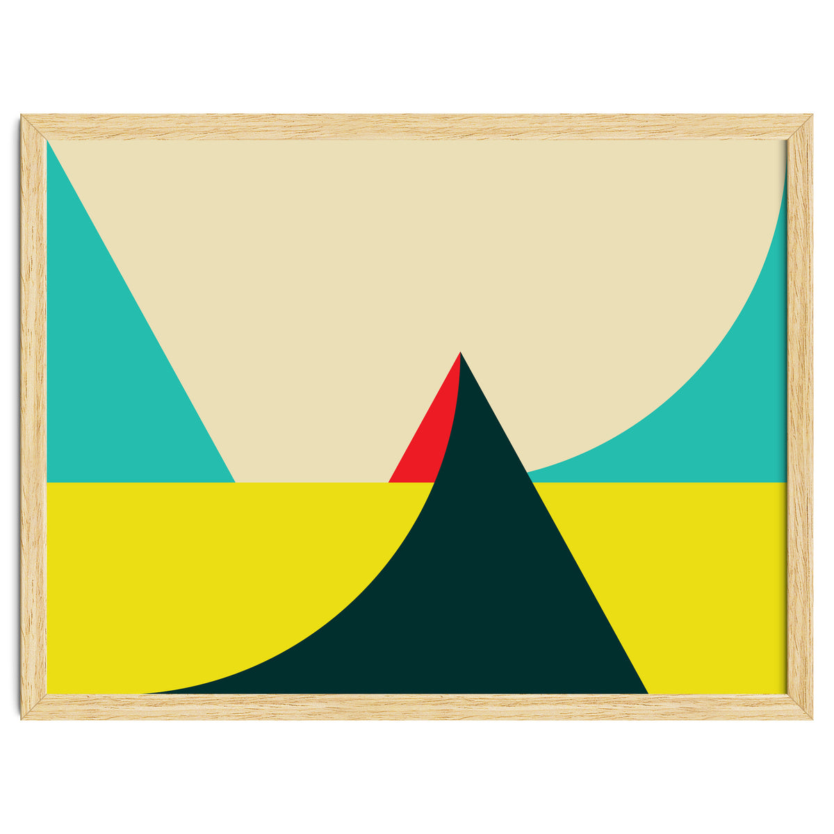 Geometric shapes No. 7 - yellow, turquoise, green & red