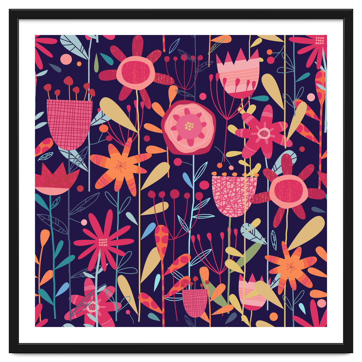 Wild Weeds And Flowers Dark