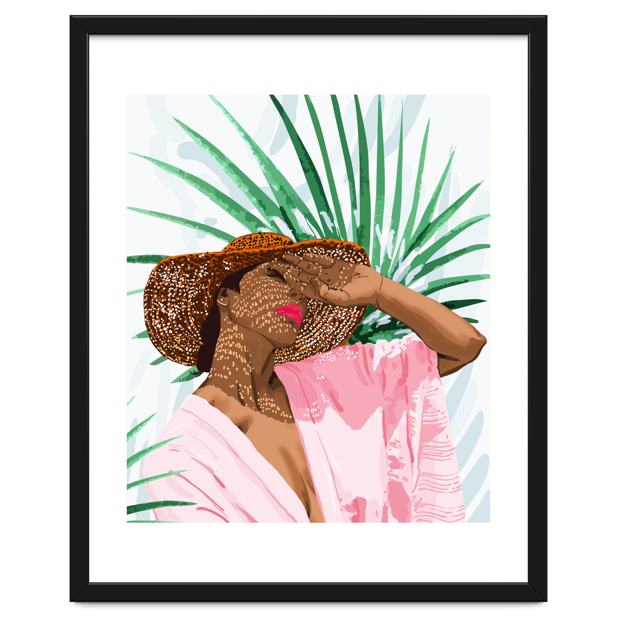 Sunshine in My Soul | Black Woman Tropical Travel | Modern Boho Palm Summer Vacation Fashion