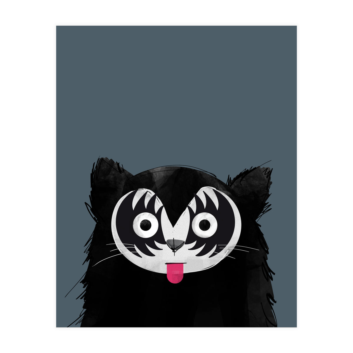 Doozal Cat Kiss (Print Only)