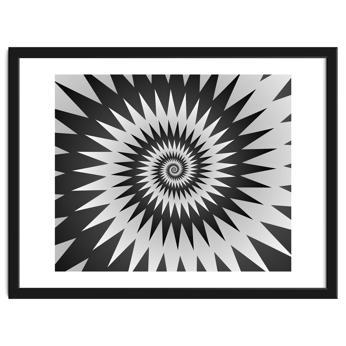 Black & White Abstract Spiral