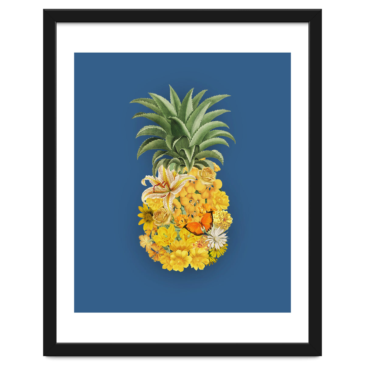 Pineapple Floral Blue