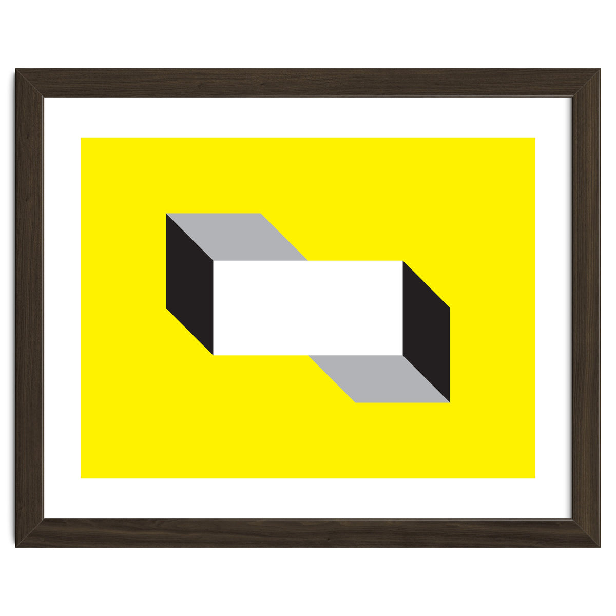 Geometric Shapes No. 50 - yellow, black & grey