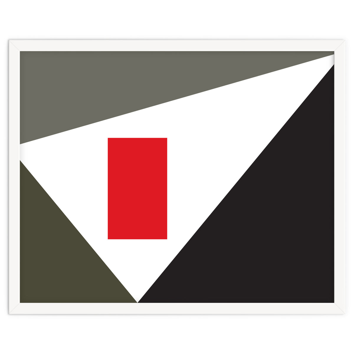 Geometric Shapes No. 86 - grey & red