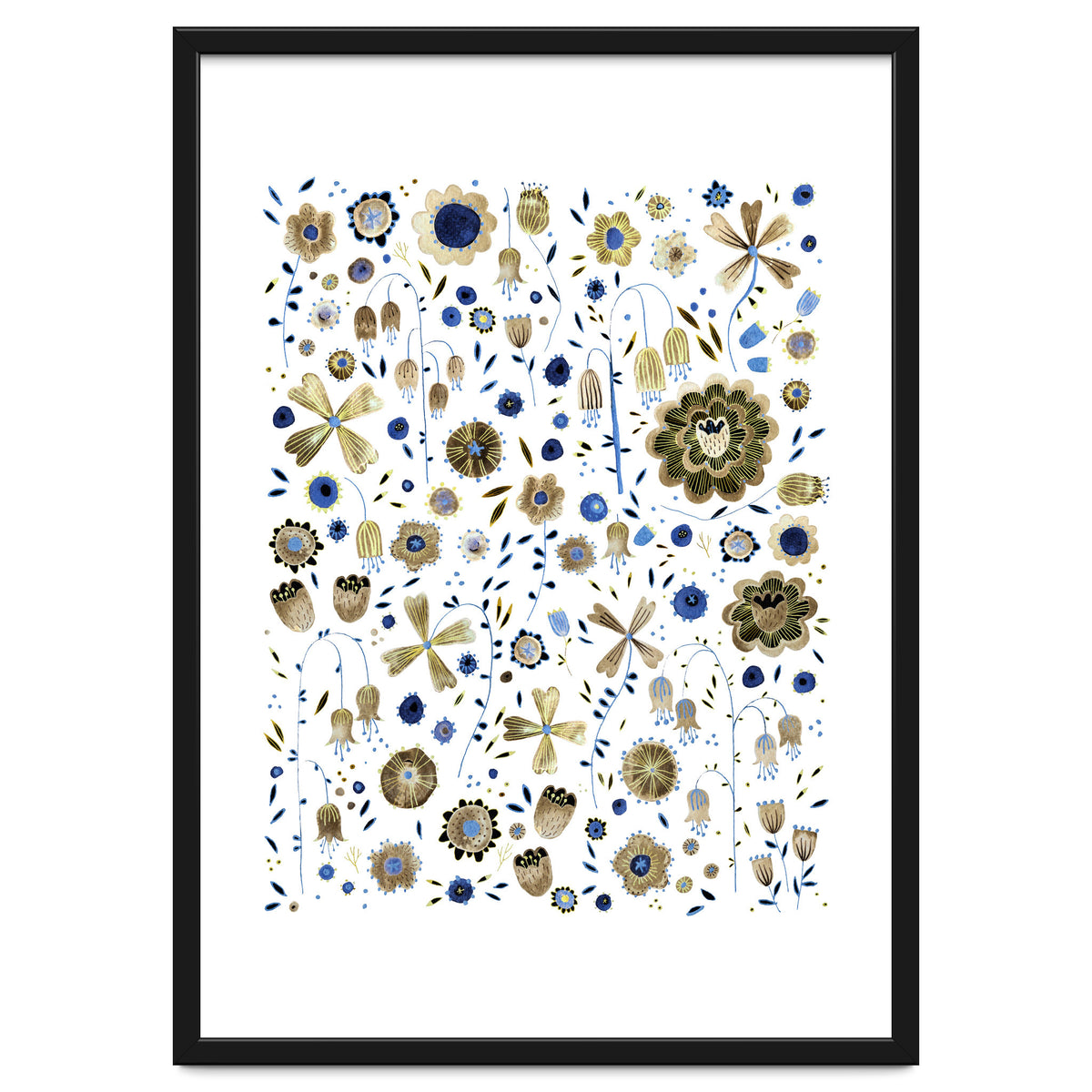 Indigo Flower Golden Mashup