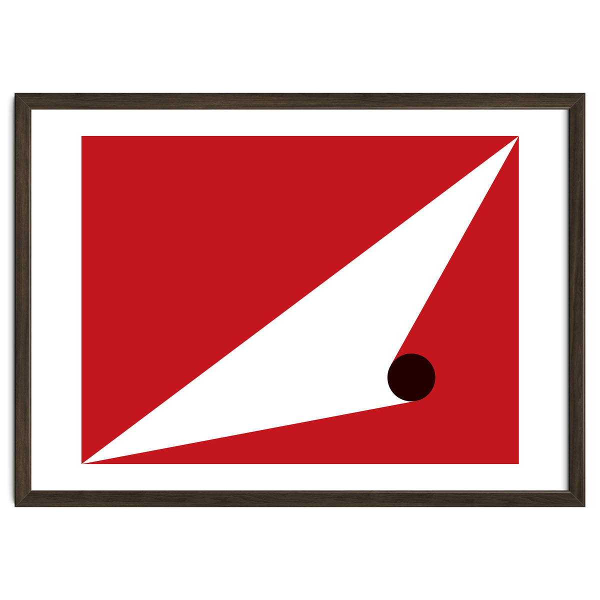 Geometric Shapes No. 71 - red, white & black