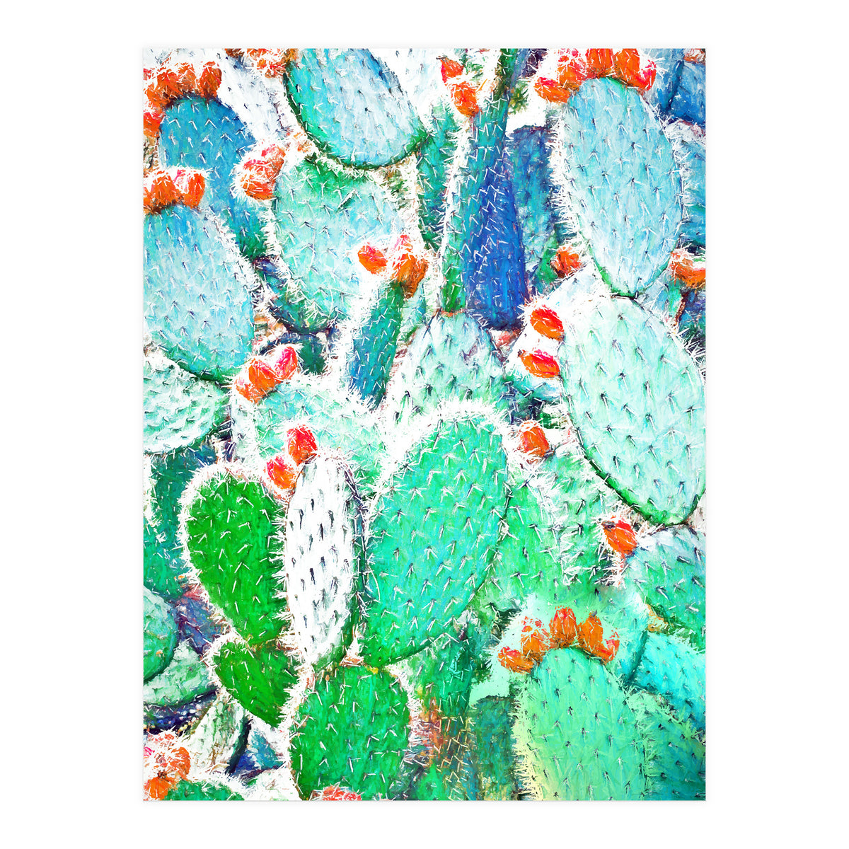 Painted Cactus (Print Only)