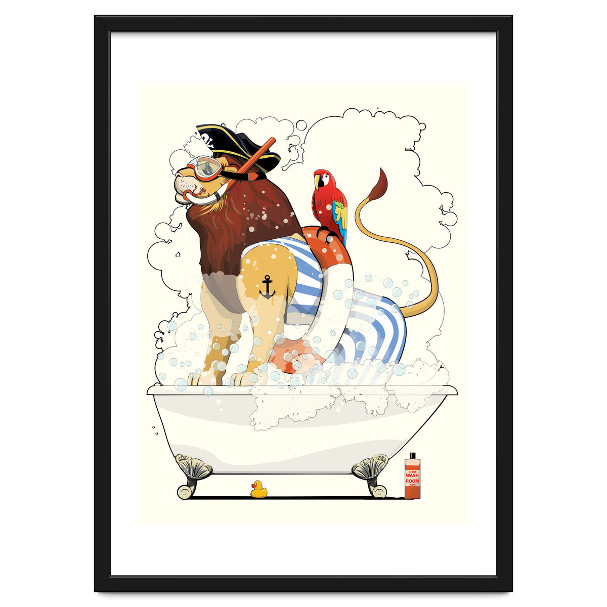Lion in the Bath, Funny Bathroom Humour
