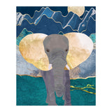 Elephant by the moonlit mountains (Print Only) thumbnail