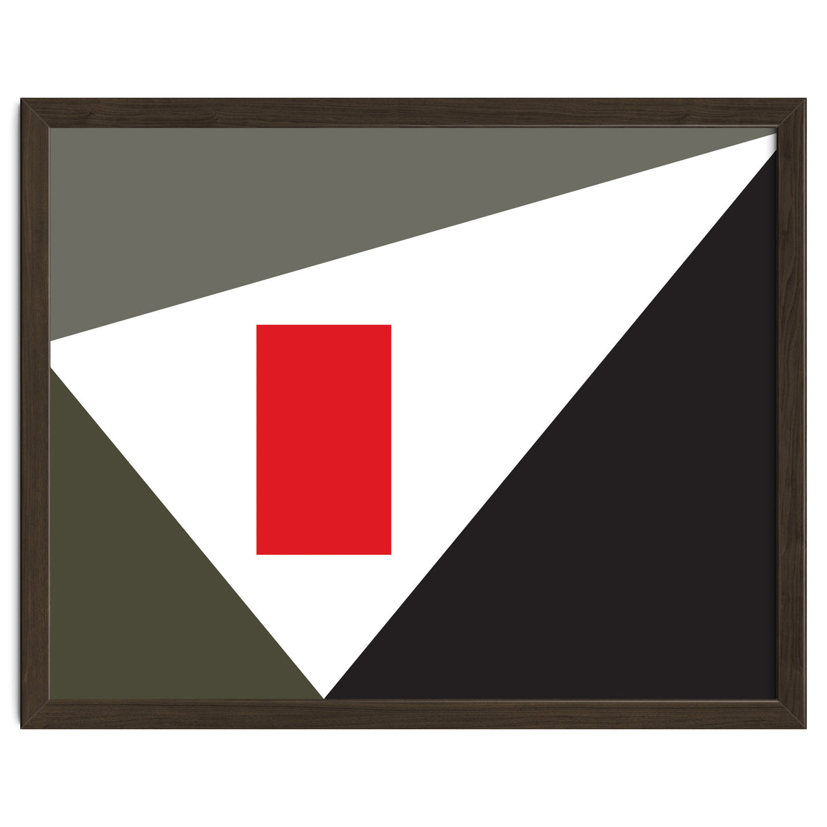 Geometric Shapes No. 86 - grey & red