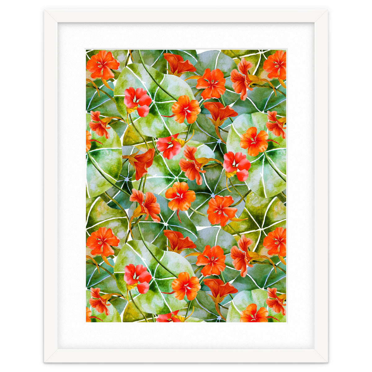 Nasturtiums watercolor 01