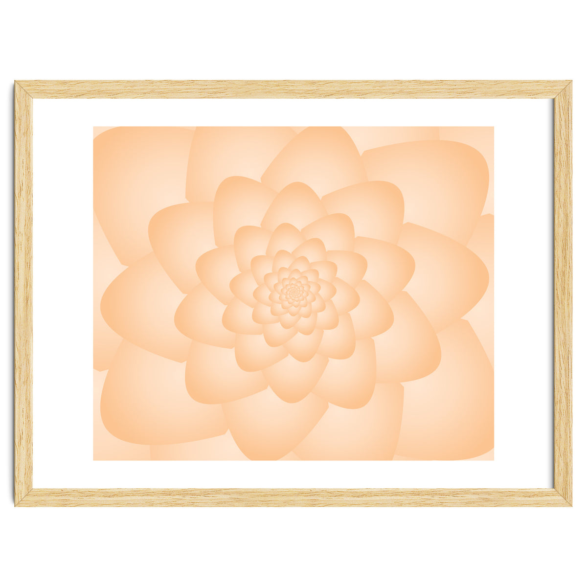 Pastel Colors Flower Pattern Set Orange