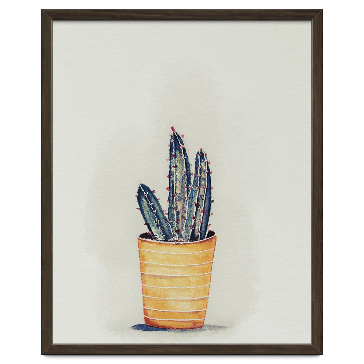 Cactus in yellow pot