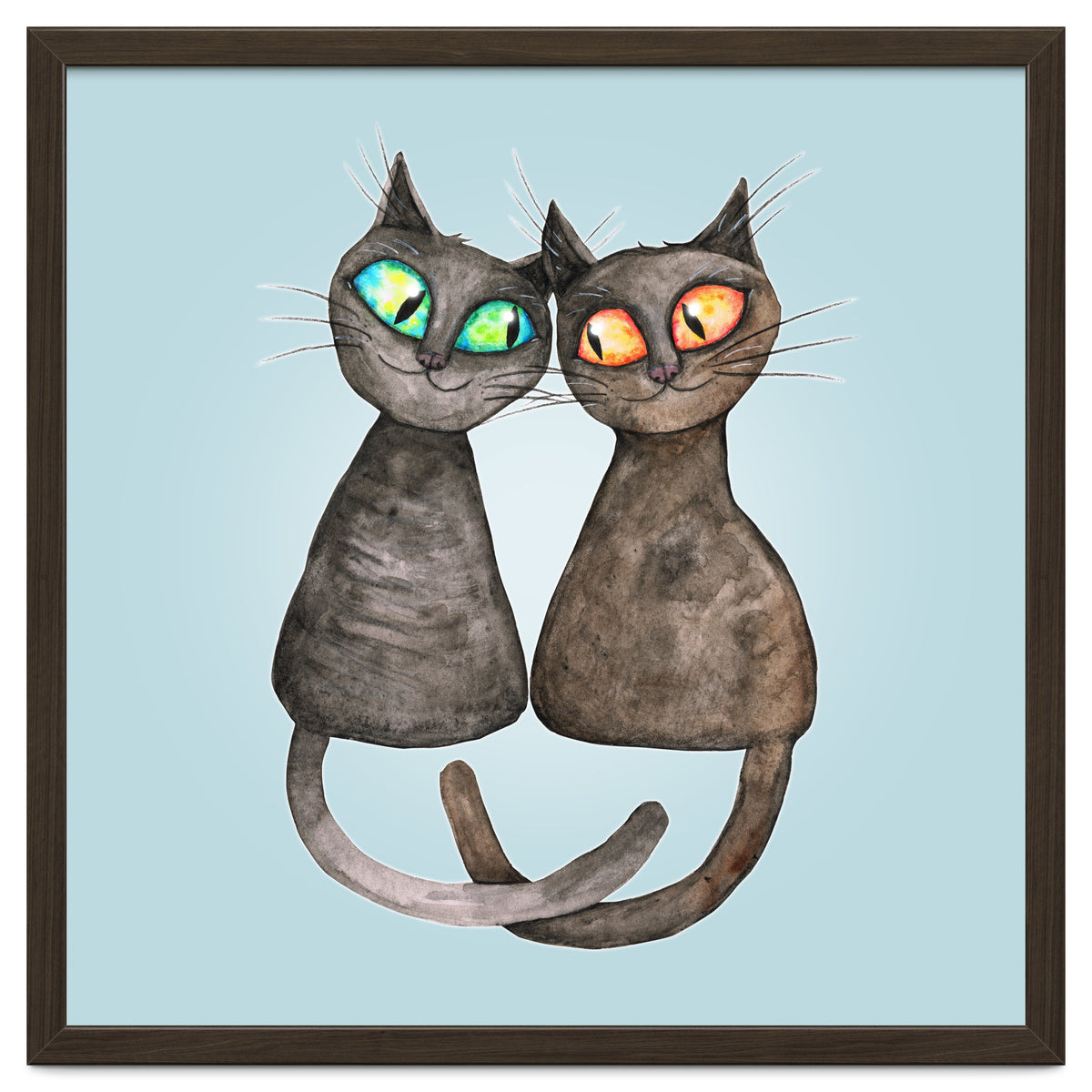 Two cute loving cats