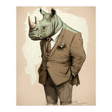 Dapper Rhino Fashion Sketch (Print Only) thumbnail