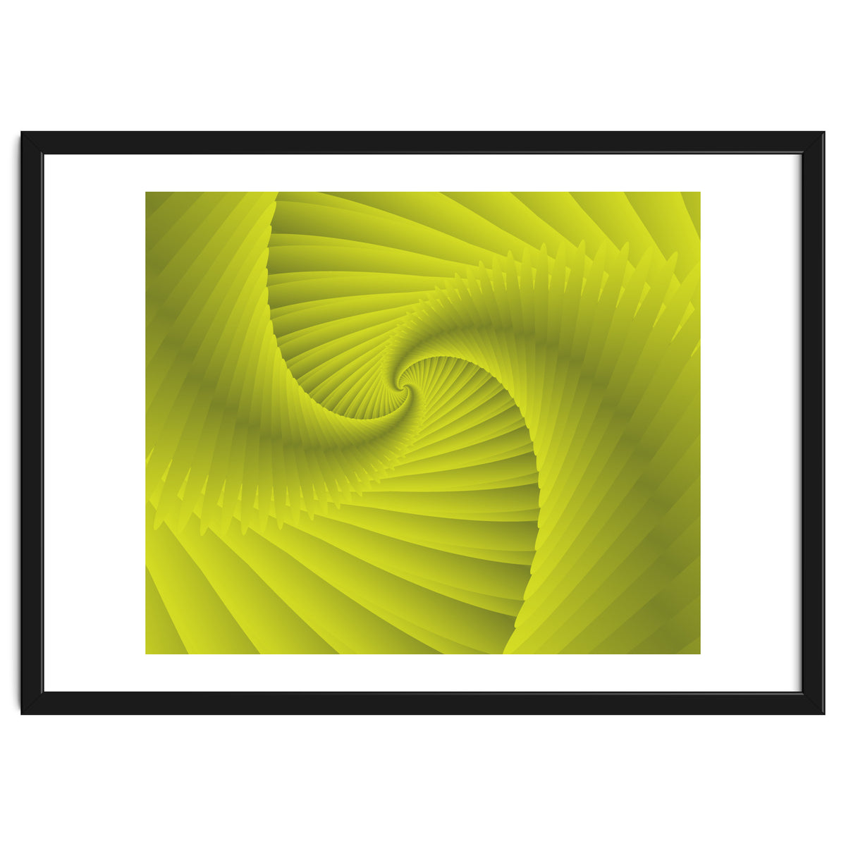 Spiral Fractal Green Art
