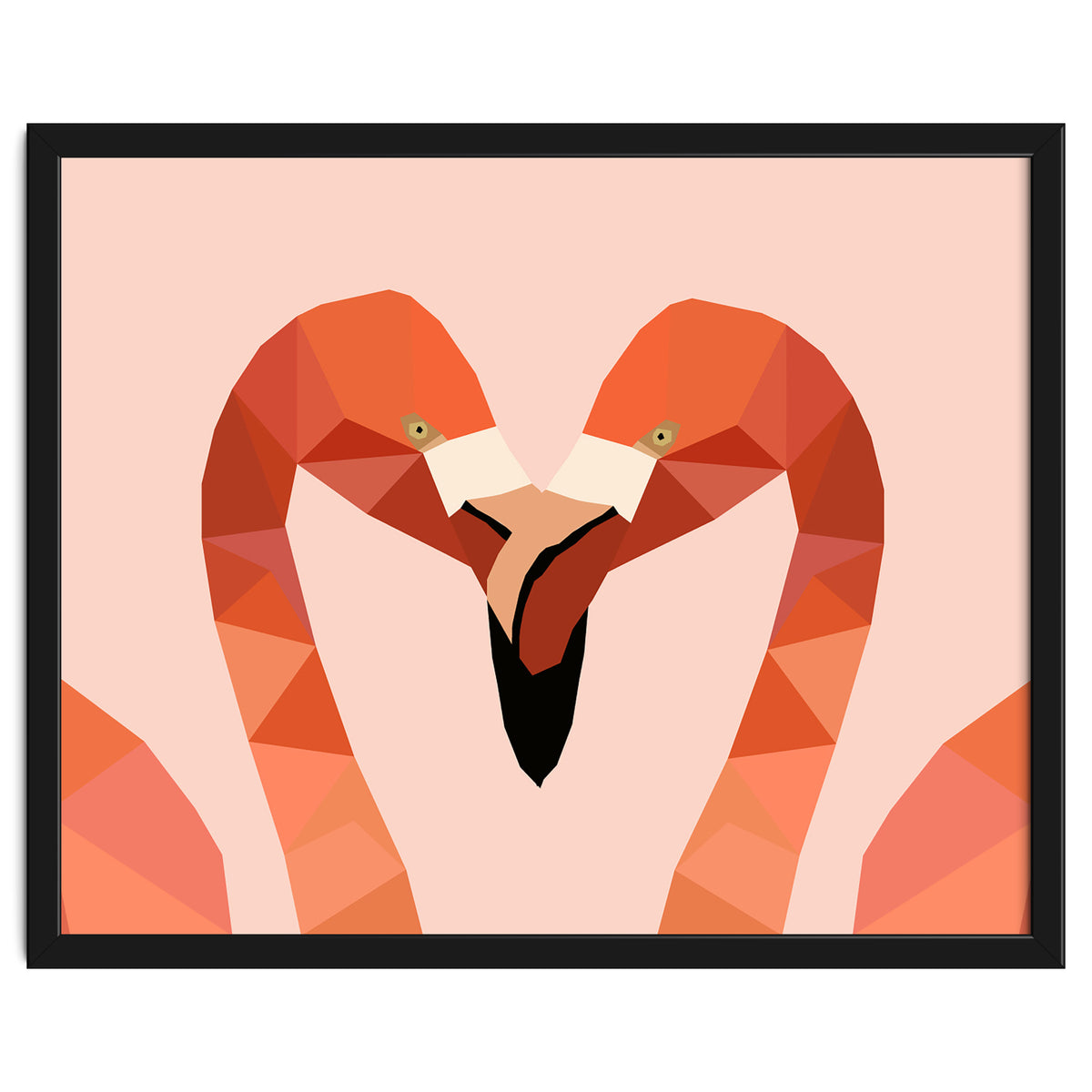Flamingo Bird Low Poly Art