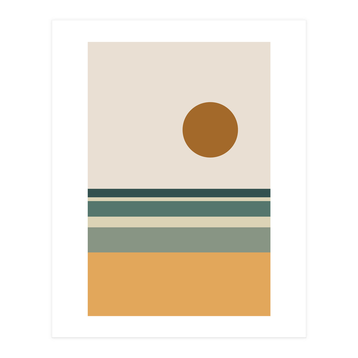 Ocean - Mid Century Landscape (Print Only)
