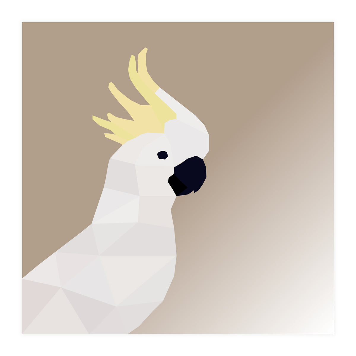 Cockatoo Bird Low Poly Art (Print Only)