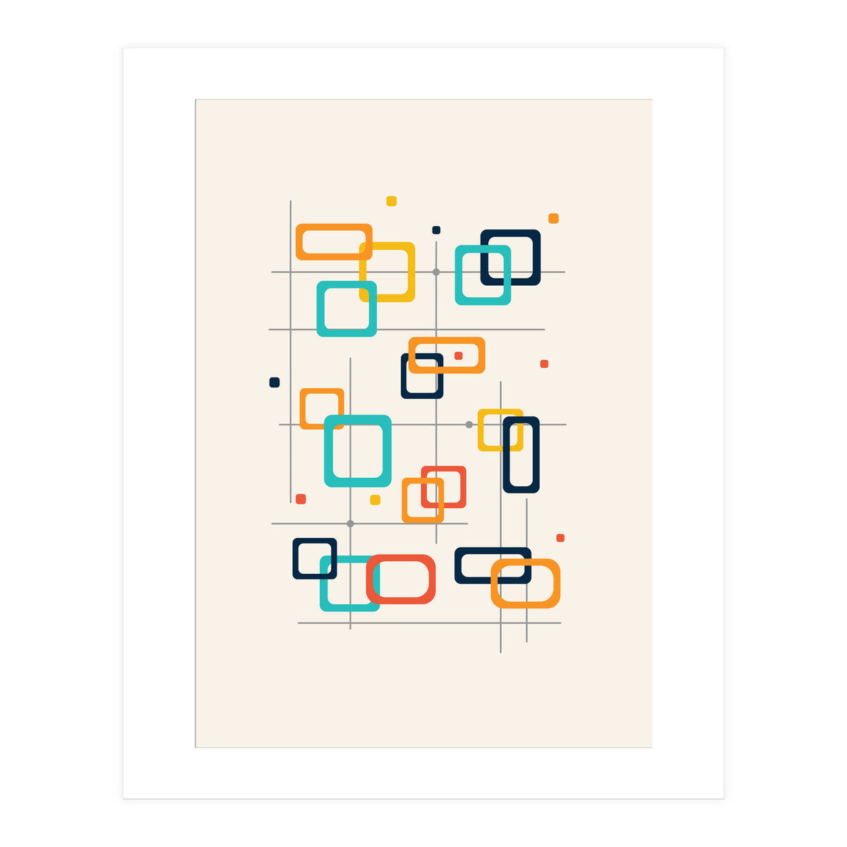 Mid Century Modern Geometry 016  (Print Only)