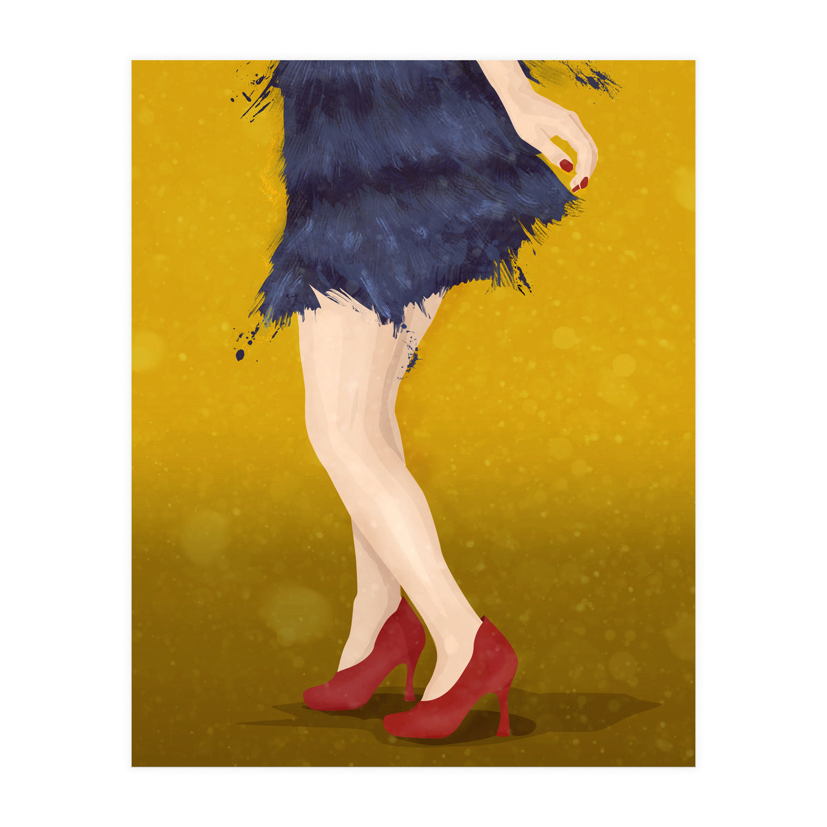 Flapper with red shoes (Print Only)