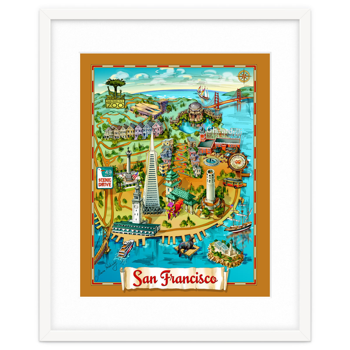 San Francisco Map Illustration
