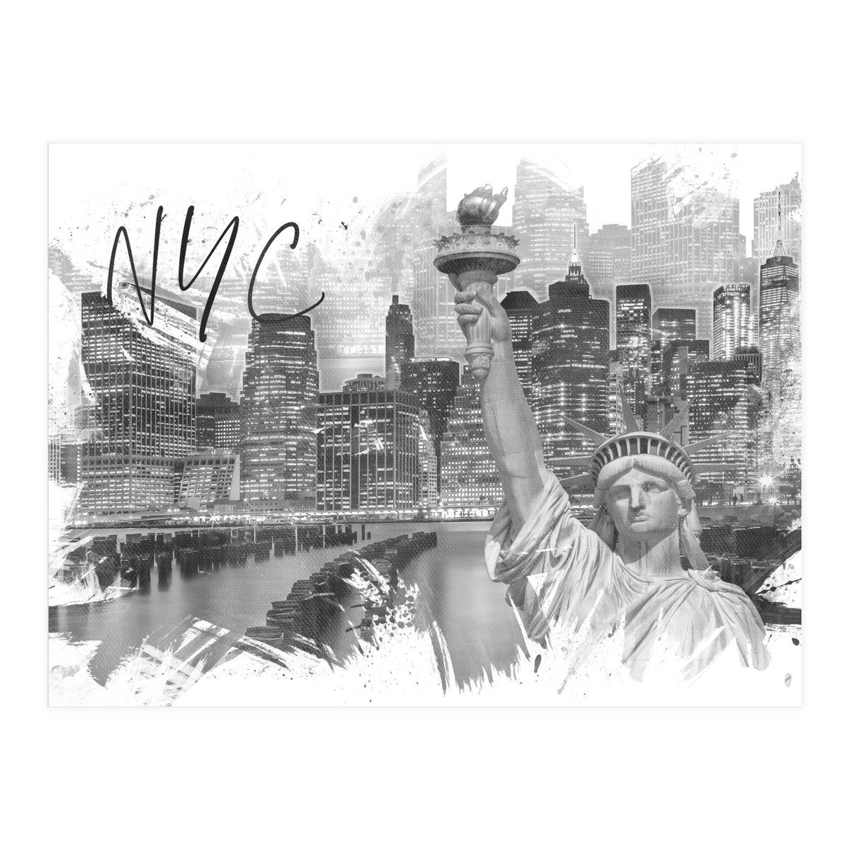 Trendy MANHATTAN Collage (Print Only)