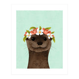 Floral Otter (Print Only) thumbnail