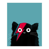 Doozal Cat Bowie Black (Print Only) thumbnail