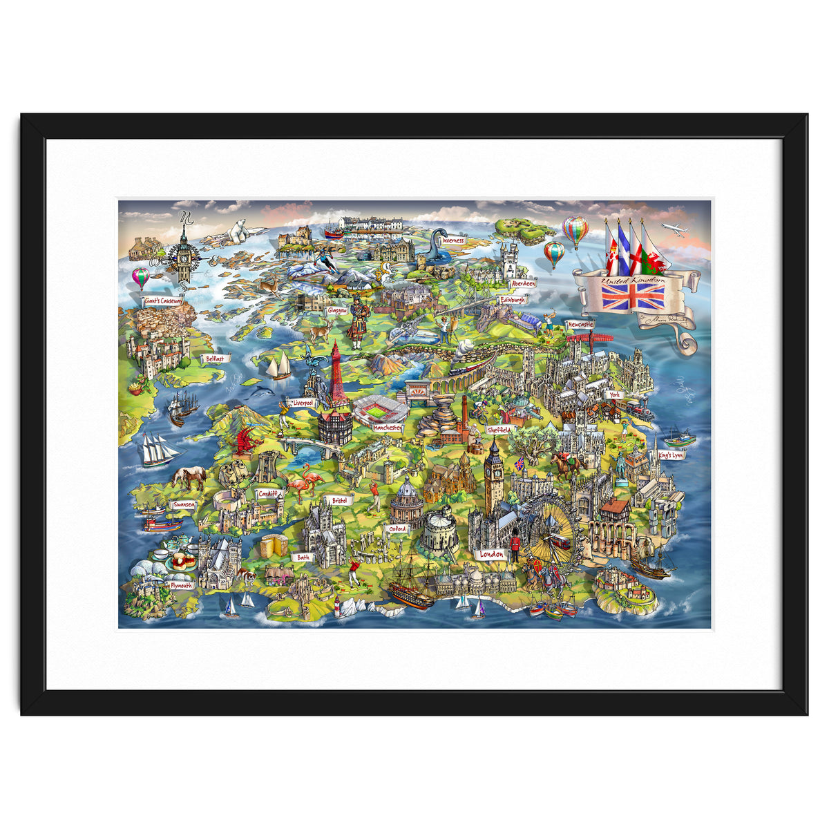 Illustrated Map Of The United Kingdom