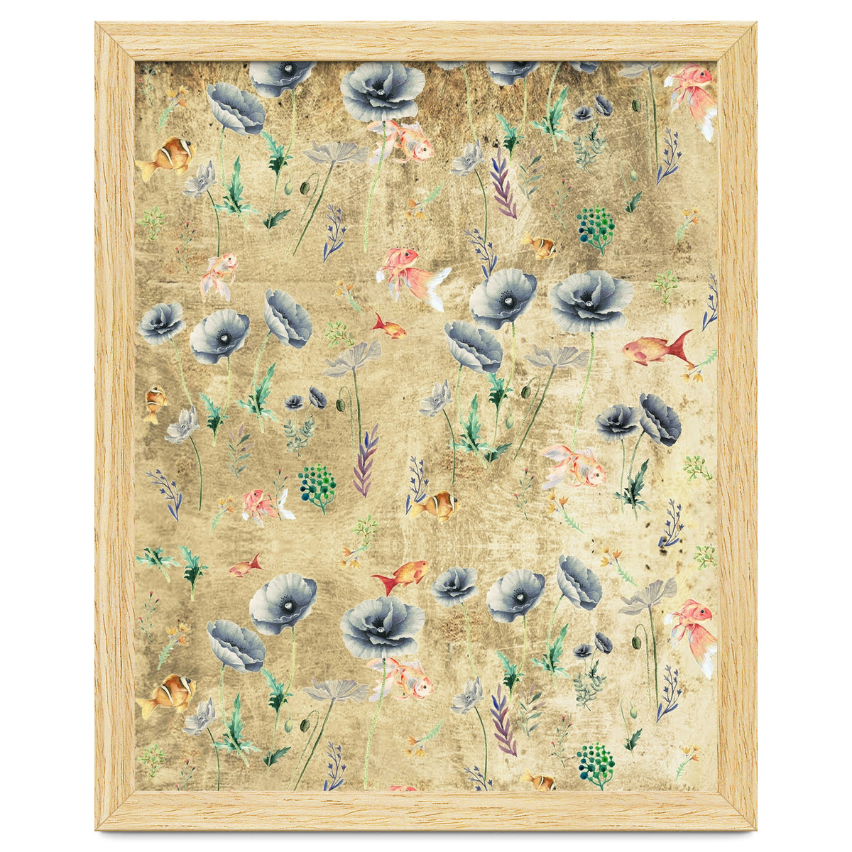 Fishes & Garden #Gold-plated