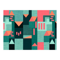 Green Klee houses (Print Only)