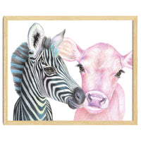 Zebra and Cow