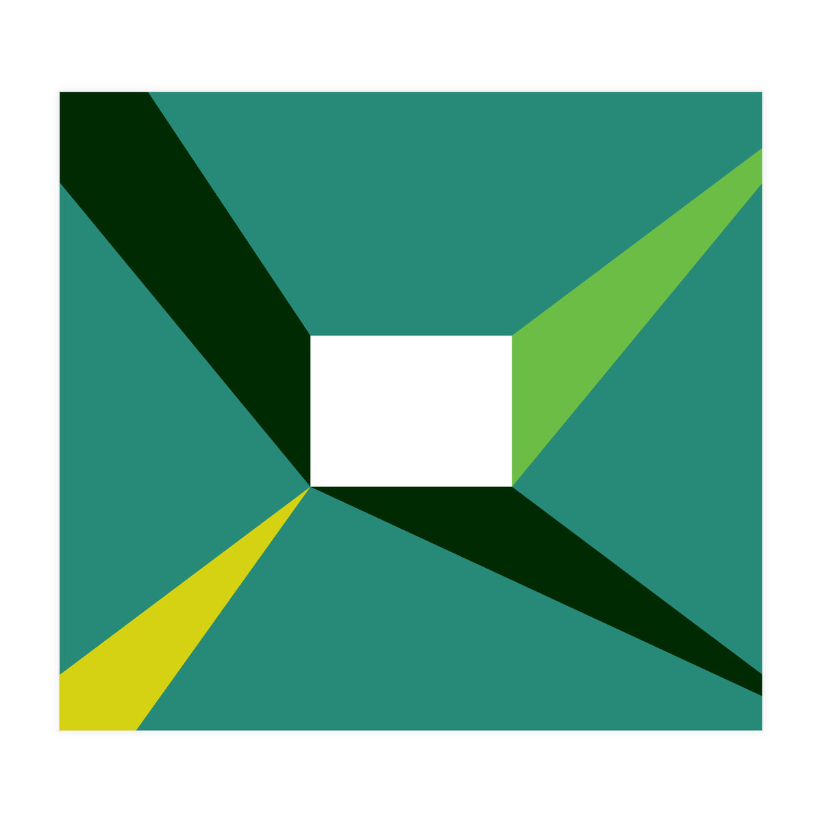 Geometric Shapes No. 27 - green, yellow & lime (Print Only)