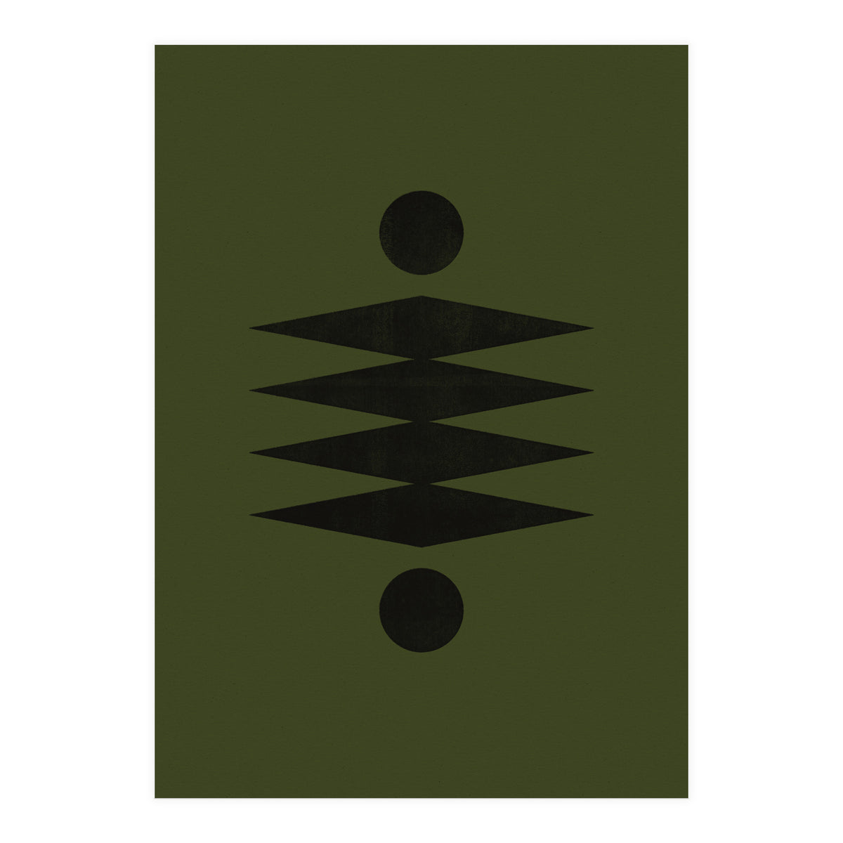 Mid-Century Modern No.19 - Woodblock Print (Print Only)