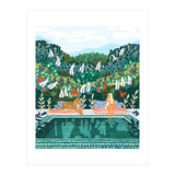 Chilling by the pool with my leopard Tropical Jungle Nature Wildlife Bohemian Morocco Travel (Print Only) thumbnail