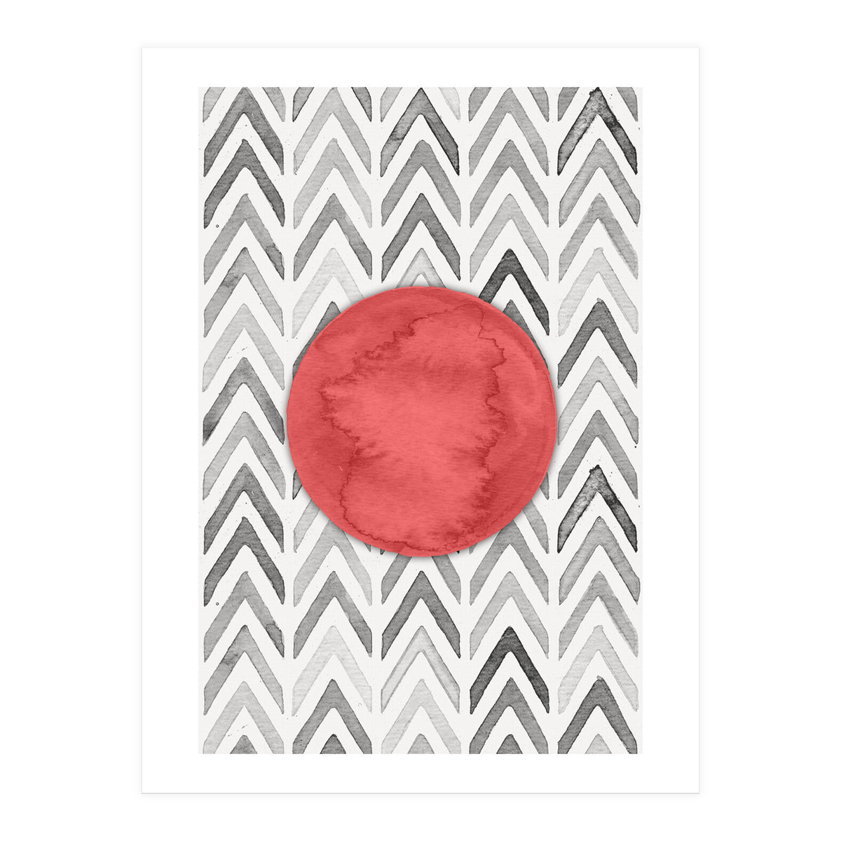 Red Bubble Chevron Pattern (Print Only)