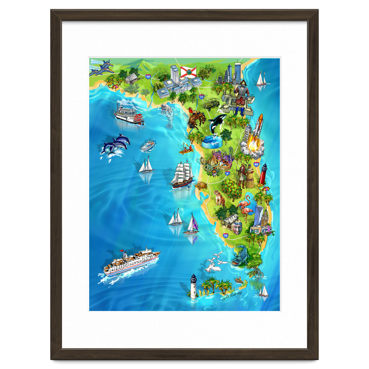 Florida Illustrated Map