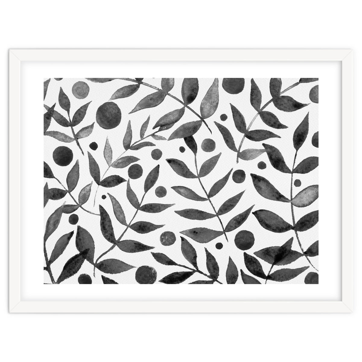 Watercolor Black Branches
