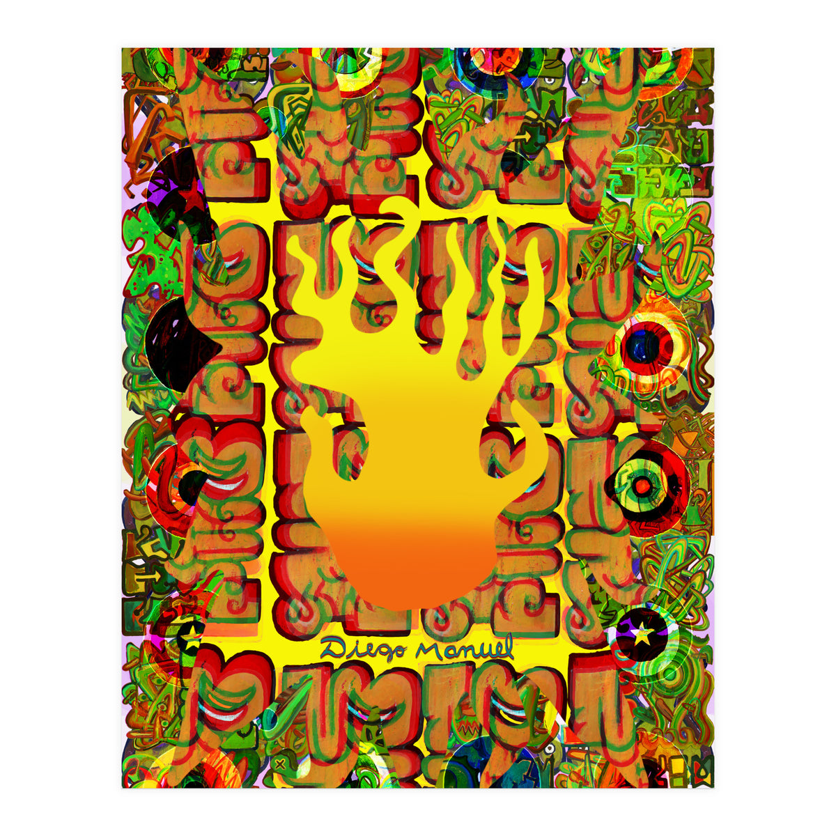 Fuego Y Graffiti 3 (Print Only)